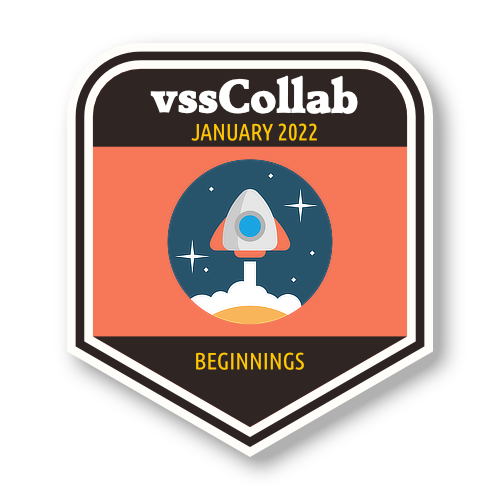 vssCollab 2022 January badge